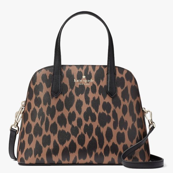 New Kate Spade Schuyler Medium Dome Satchel Spotted Leopard Animal Print - Picture 1 of 5